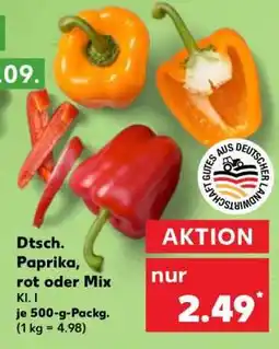 Kaufland Dtsch. Paprika, rot oder Mix Angebot