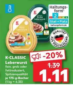 Kaufland K-CLASSIC Leberwurst Angebot