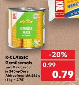 Kaufland K-CLASSIC Gemüsemais Angebot