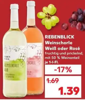 Kaufland REBENBLICK Weinschorle Weiß oder Rosé Angebot