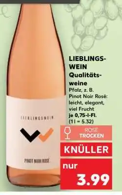 Kaufland LIEBLINGSWEIN Qualitätsweine Angebot