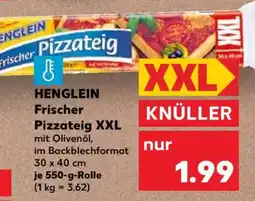 Kaufland Henglein Frischer Pizzateig XXL Angebot