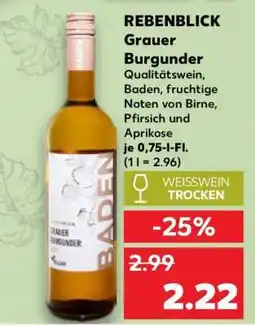 Kaufland REBENBLICK Grauer Burgunder Angebot