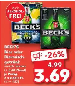 Kaufland BECK'S Bier oder Biermischgetränk Angebot