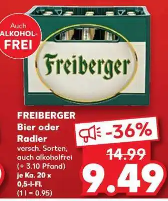 Kaufland FREIBERGER Bier oder Radler Angebot