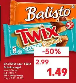 Kaufland BALISTO oder TWIX Schokoriegel Angebot
