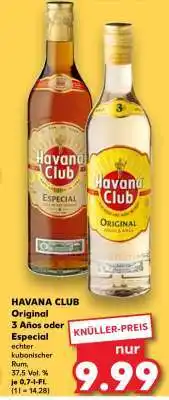 Kaufland HAVANA CLUB Original 3 Años oder Especial Angebot