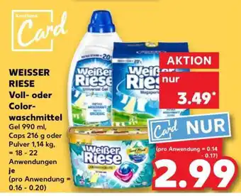 Kaufland WEISSER RIESE Voll- oder Colorwaschmittel Angebot