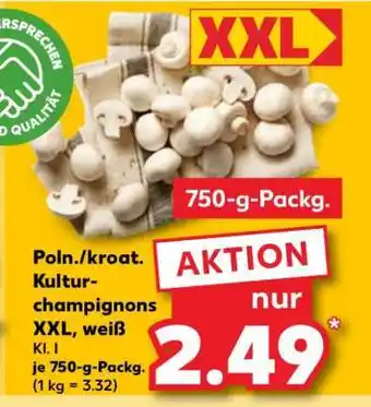 Kaufland Poln./kroat. Kultur-champignons XXL, weiß Angebot