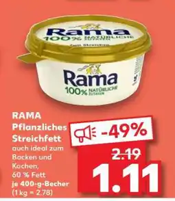 Kaufland RAMA Pflanzliches Streichfett Angebot