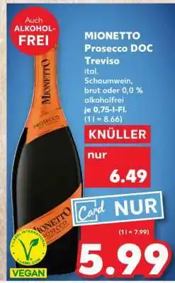 Kaufland MIONETTO Prosecco DOC Treviso Angebot