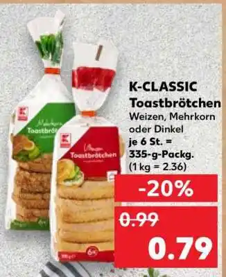 Kaufland K-CLASSIC Toastbrötchen Angebot