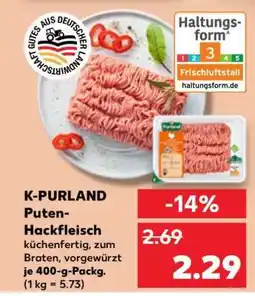 Kaufland K-PURLAND Puten- Hackfleisch Angebot