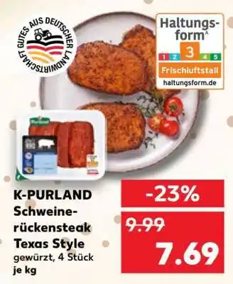 Kaufland K-PURLAND Schweinerückensteak Texas Style Angebot
