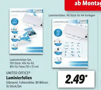 Lidl United office laminierfolien Angebot