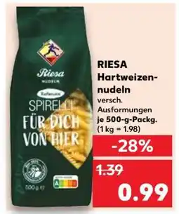 Kaufland RIESA Hartweizennudeln Angebot