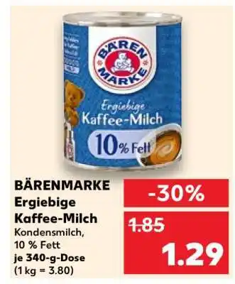 Kaufland BÄRENMARKE Ergiebige Kaffee-Milch Angebot