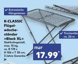 Kaufland K-CLASSIC Flügelwäscheständer Black XL Angebot