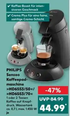 Kaufland PHILIPS Senseo Kaffeepadmaschine HD6553/50/HD6553/70 Angebot