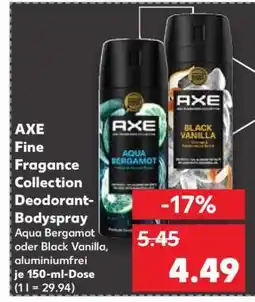Kaufland AXE Fine Fragrance Collection Deodorant-Bodyspray Angebot