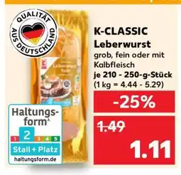 Kaufland K-CLASSIC Leberwurst Angebot