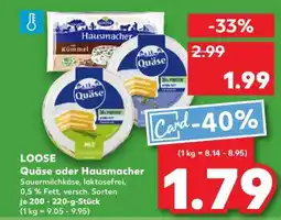 Kaufland Quäse oder Hausmacher Angebot