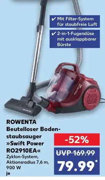 Kaufland ROWENTA Beutelloser Bodenstaubsauger Swift Power RO2910EA Angebot