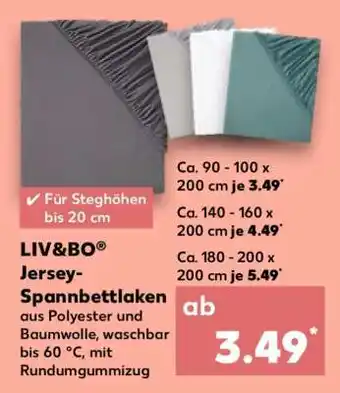Kaufland LIV&BO Jersey-Spannbettlaken Angebot