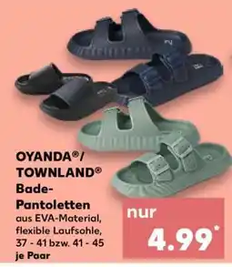 Kaufland OYANDA /TOWNLAND Bade-Pantoletten Angebot