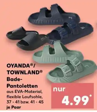 Kaufland OYANDA /TOWNLAND Bade-Pantoletten Angebot