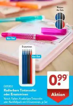 Aldi Süd Radierbare Tintenroller oder Ersatzminen Angebot