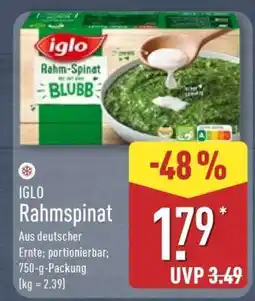 Aldi Nord iglo Rahmspinat Angebot