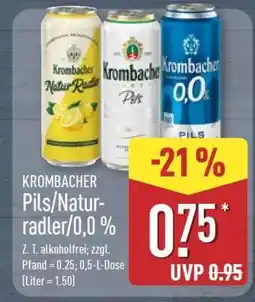 Aldi Nord KROMBACHER Pils/Natur-radler/0,0 % Angebot