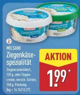 Aldi Nord MILSANI Ziegenkäsespezialität Angebot