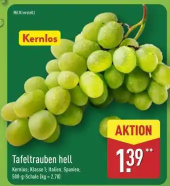 Aldi Nord Tafeltrauben hell Angebot