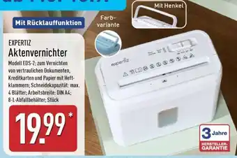 Aldi Nord EXPERTIZ Aktenvernichter Angebot