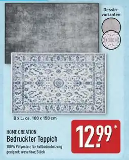 Aldi Nord HOME CREATION Bedruckter Teppich Angebot