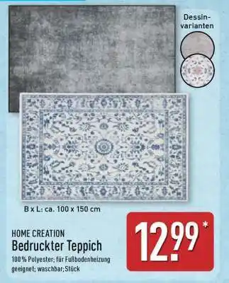 Aldi Nord HOME CREATION Bedruckter Teppich Angebot