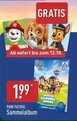 Aldi Nord PAW PATROL Sammelalbum Angebot