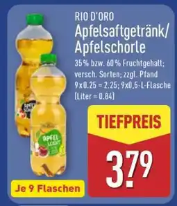 Aldi Nord RIO D'ORO Apfelsaftgetränk/Apfelschorle Angebot
