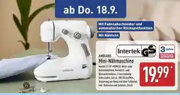 Aldi Nord AMBIANO Mini-Nähmaschine Angebot