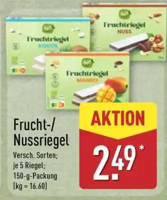 Aldi Nord Frucht-/Nussriegel Angebot