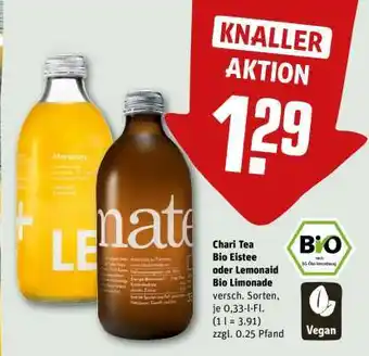 REWE Chari Tea Bio Eistee oder Lemonaid Bio Limonade Angebot