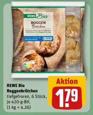 REWE REWE Bio Roggenbrötchen Angebot