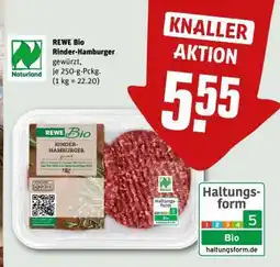 REWE REWE Bio Rinder-Hamburger Angebot