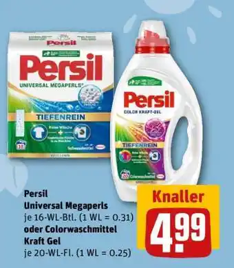 REWE Persil Universal Megaperls oder Colorwaschmittel Kraft Gel Angebot