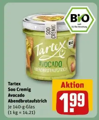 REWE Tartex Soo Cremig Avocado Abendbrotaufstrich Angebot
