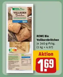 REWE REWE Bio Vollkornbrötchen Angebot