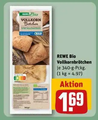 REWE REWE Bio Vollkornbrötchen Angebot
