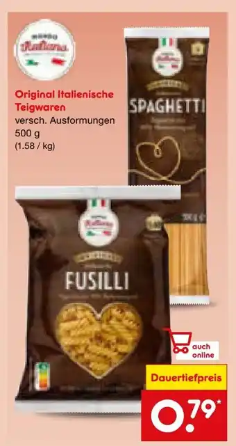 Netto Marken-Discount Mondo Italiano Original italienische Teigwaren Angebot